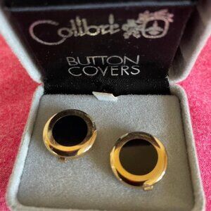 Colibri Gold and Black Button Covers VTG